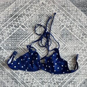 ASOS Blue Polka Dot Bikini Top